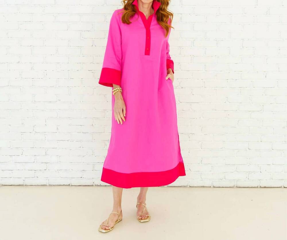 NEW CARYN LAWN carrie long dress in pink